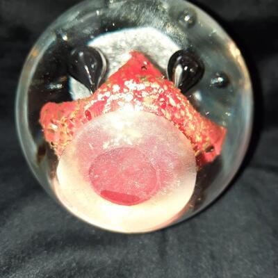 Murano Style Blown Glass Paperweight