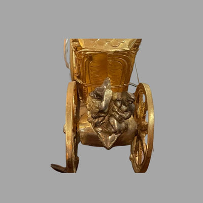 United Clock Corp 640 Four Horse and Cinderella Carriage Clock - SEE DETAILS