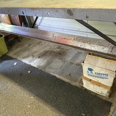 FS72 Large metal shop bench 36 inches deep, 77 1/2 inches wide, 36 inches tall
