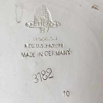 Mettlach etched castle plate