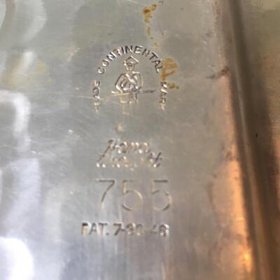 Vintage trade Continental aluminum tray