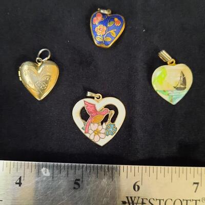 Heart Pendants Lot of 4
