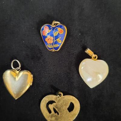 Heart Pendants Lot of 4