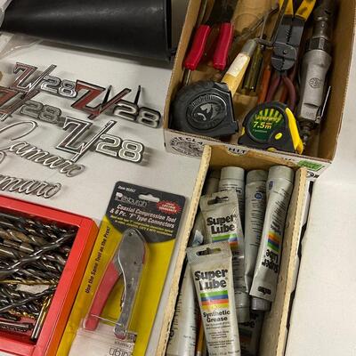 FS37-Hand tools, funnels, drillbits, Z 28/Camaro car decals