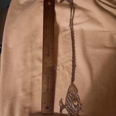 Vintage Angel Fish Necklace