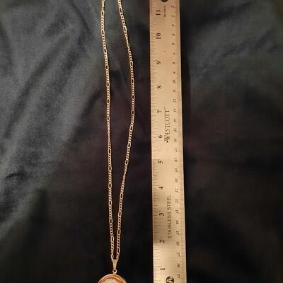 Gold Plated Necklace with Cameo Locket