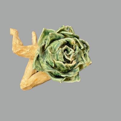 Susan Bergman Artichoke Legs Sculpture - 6"