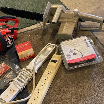 SH98 Craftsman chainsaw, power cords, Homelite, hose regulator