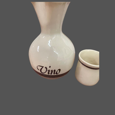 Vintage McCoy Vino Pitcher and Glass