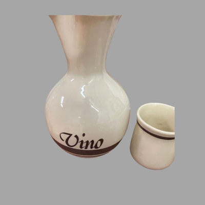 Vintage McCoy Vino Pitcher and Glass