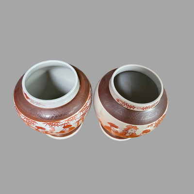 Two Asian Ceramic Lamp Bottoms