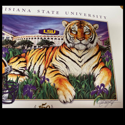 Michael Hunt Original Signed Print of LSU