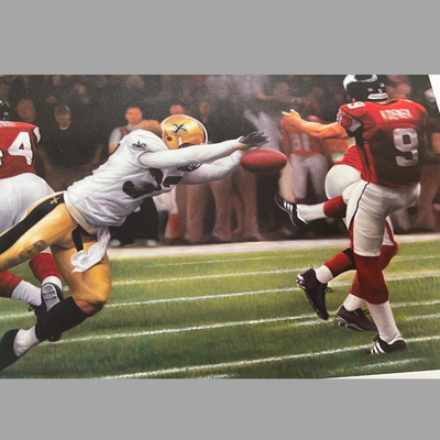 Michael Hunt Original Print of Steve Gleason Return to the Dome