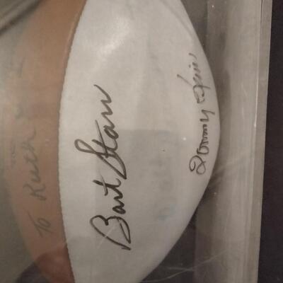 Bart Starr autographed football