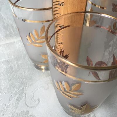 Vintage gold leaf glasses