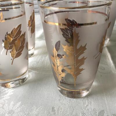 Vintage gold leaf glasses