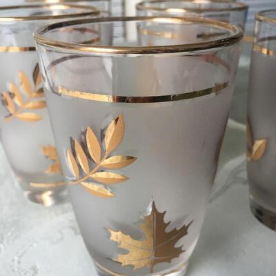 Vintage gold leaf glasses