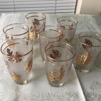 Vintage gold leaf glasses