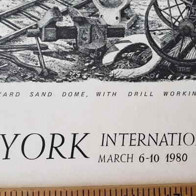 Rare poster by Malcolm Flash gordon 1980 Sunnyside Yard Train