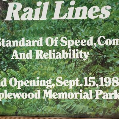 Maplewood Poster 1984 announcing the New Morris & Essex Rail Lines