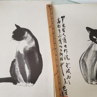 Two Cat Posters 21"x 15" Dr. David Kwo Da-Wei Lithographs signed!