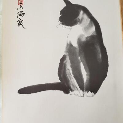 Two Cat Posters 21"x 15" Dr. David Kwo Da-Wei Lithographs signed!