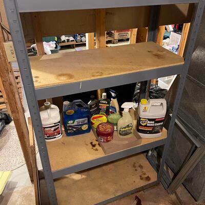 B66 Shelf with car cleaning supplies