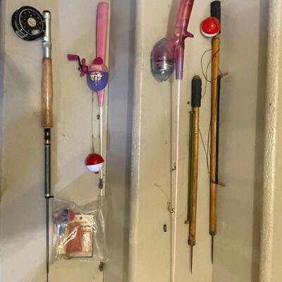 B6 Spears, kids rods, tackle