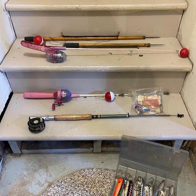 B6 Spears, kids rods, tackle