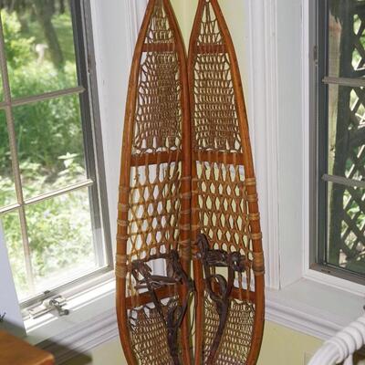 PAIR VINTAGE SNOW SHOES ATTRIBUTED  W.F TUBBS