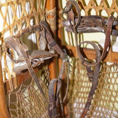 PAIR VINTAGE SNOW SHOES ATTRIBUTED  W.F TUBBS