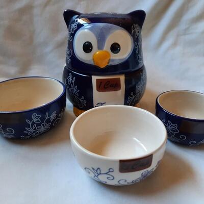 Ceramic Owl Mearuring Cup Set