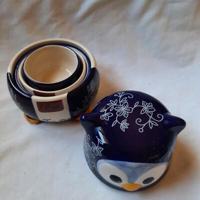 Ceramic Owl Mearuring Cup Set