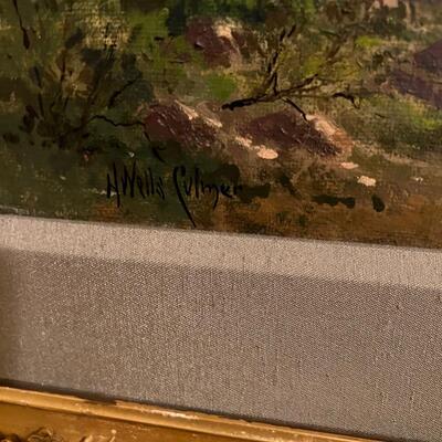 Beautifully Framed Landscape Utah Artist H. Wells Culmer