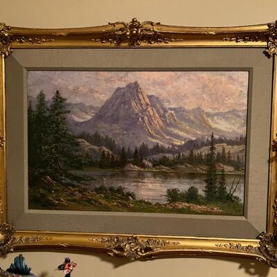 Beautifully Framed Landscape Utah Artist H. Wells Culmer