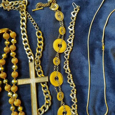 Gold Tone Necklaces Lot of 5