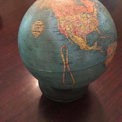 Vintage 8â€ standard globe replogle