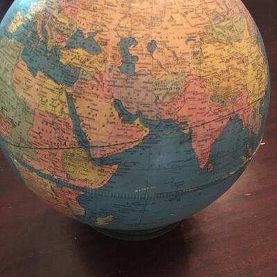 Vintage 8â€ standard globe replogle