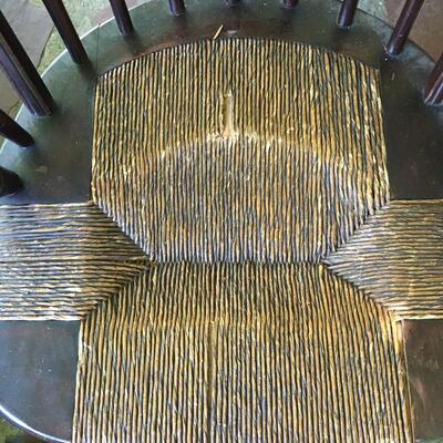 Vintage Windsor chair with rush seat