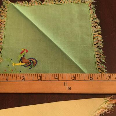 Vintage  Rooster napkins