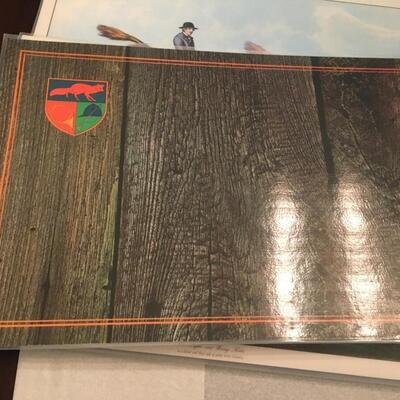 Vintage foxhunt placemats