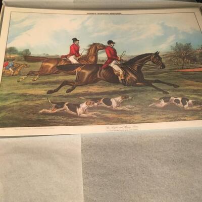 Vintage foxhunt placemats