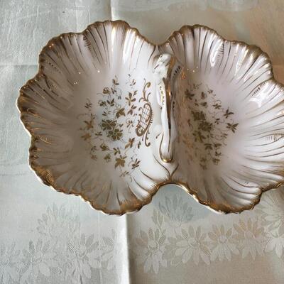 Vintage KPM porcelain divided dish