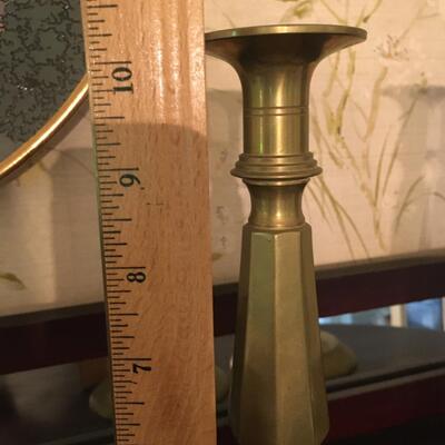 Vintage brass candlesticks 10" tall