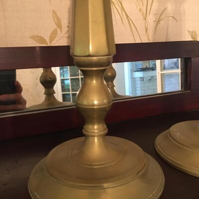 Vintage brass candlesticks 10" tall