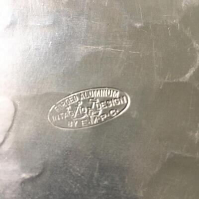Vintage aluminum snack plates