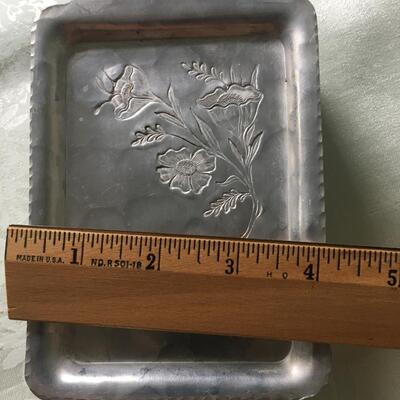 Vintage aluminum snack plates