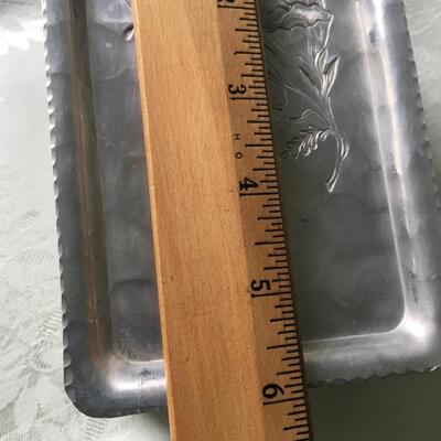 Vintage aluminum snack plates