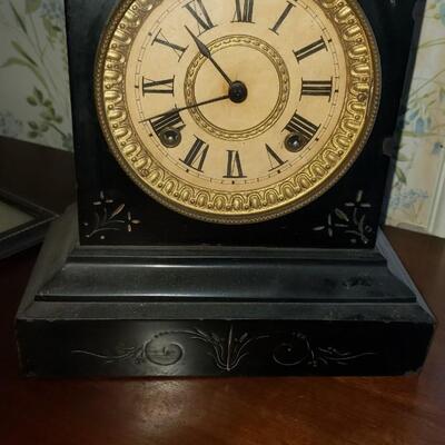 Antique Ansonia mantle clock Late 19th century metal