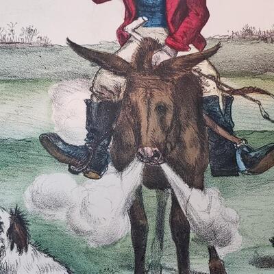 New Jersey Fox Hunt Currier and Ives 1876 "Taking Breath"